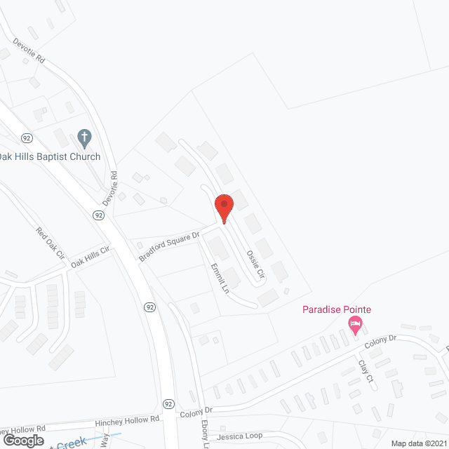 Map of the neighborhood around Bradford Square