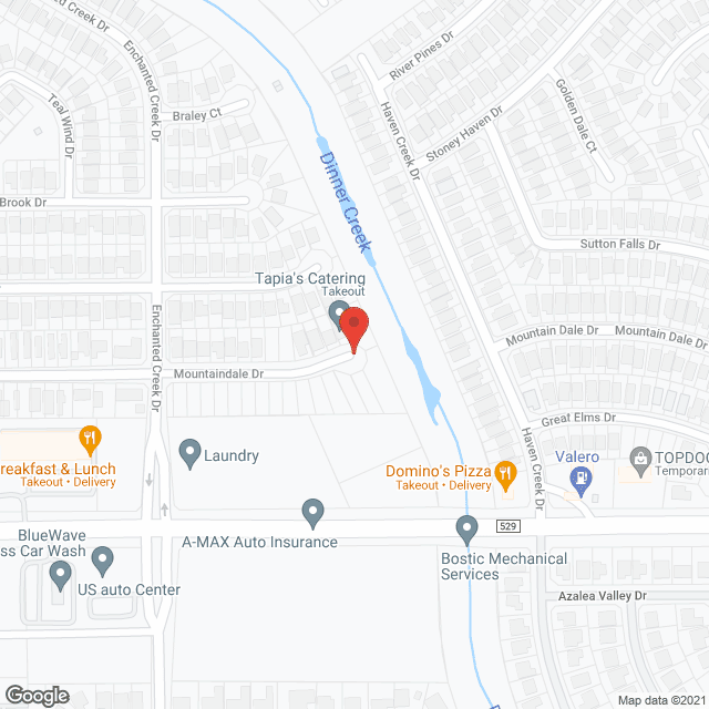 Map of the neighborhood around Infinity Independence Living