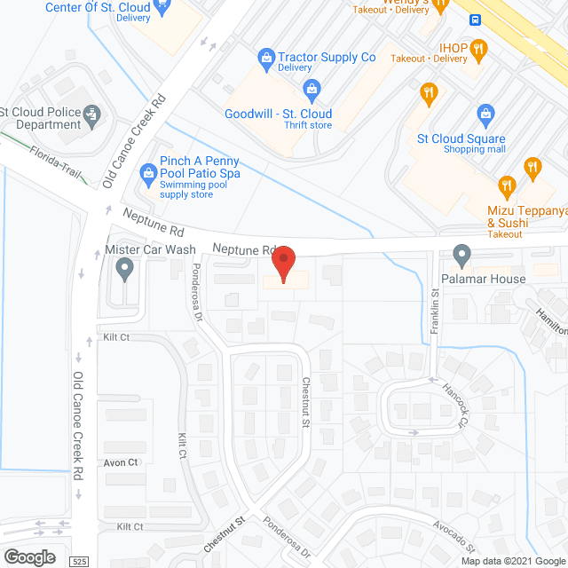 Map of the neighborhood around Royal Gardens of St Cloud