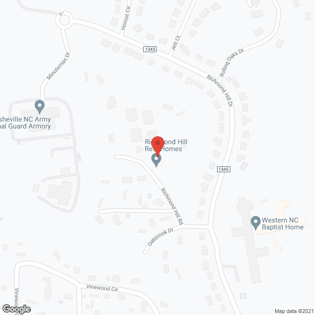 Map of the neighborhood around Richmond Hill