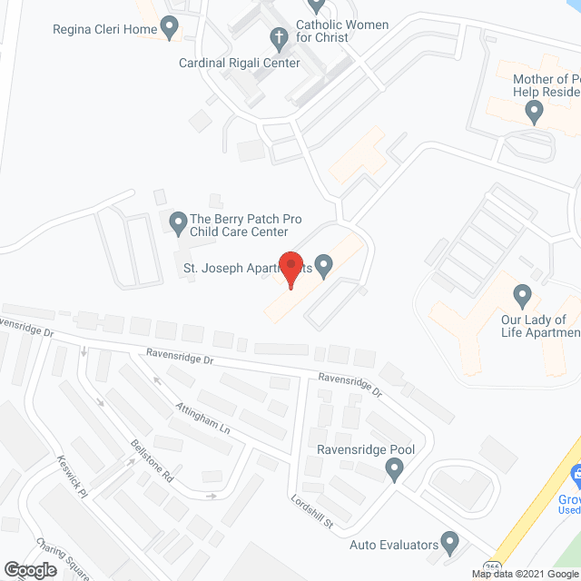 Map of the neighborhood around St Josephs Apartments