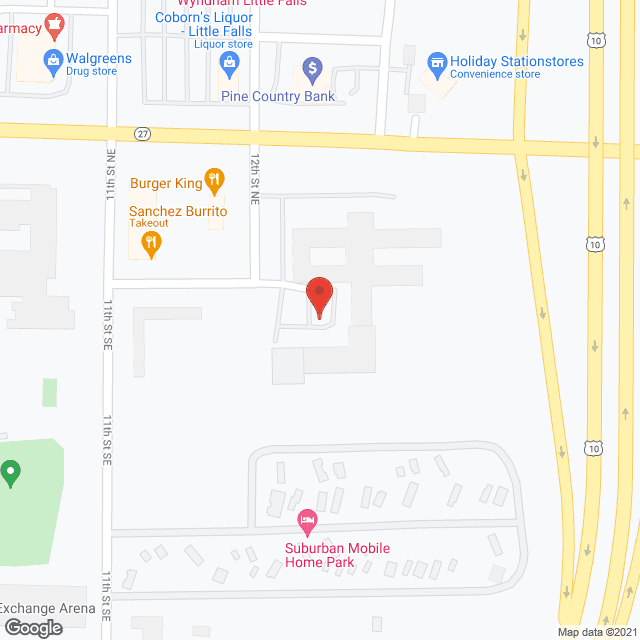 Map of the neighborhood around Bridgeway Estates