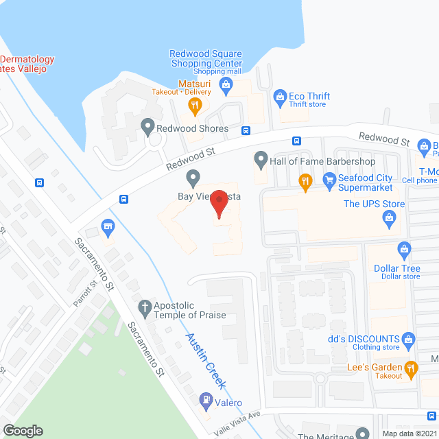 Map of the neighborhood around Bayview Vista Apartments
