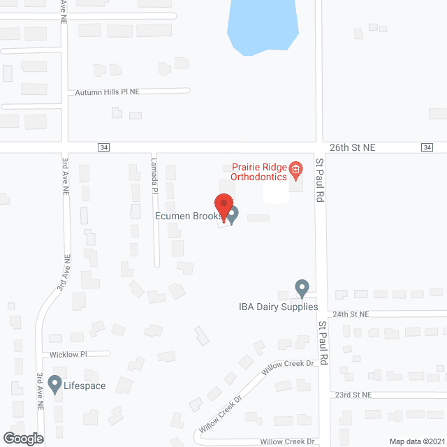 Map of the neighborhood around Ecumen Brooks