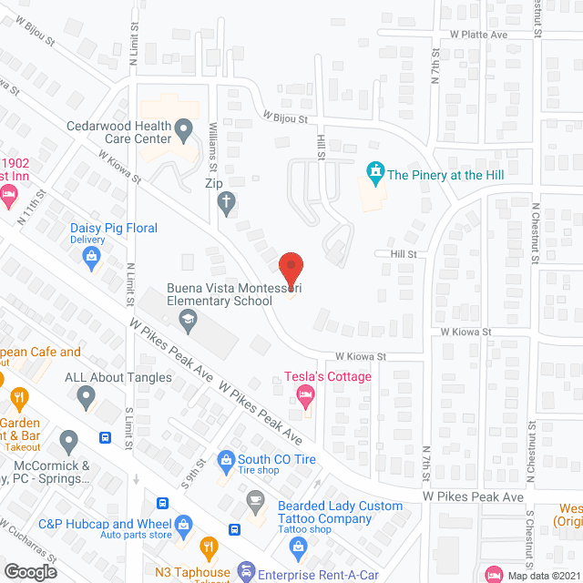 Map of the neighborhood around Westside Assisted Living