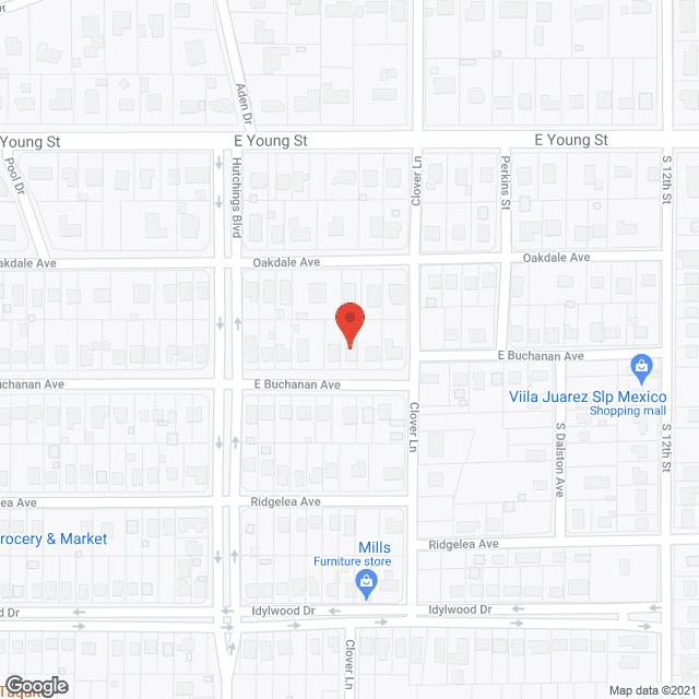 Map of the neighborhood around Higgs Foster Home 2