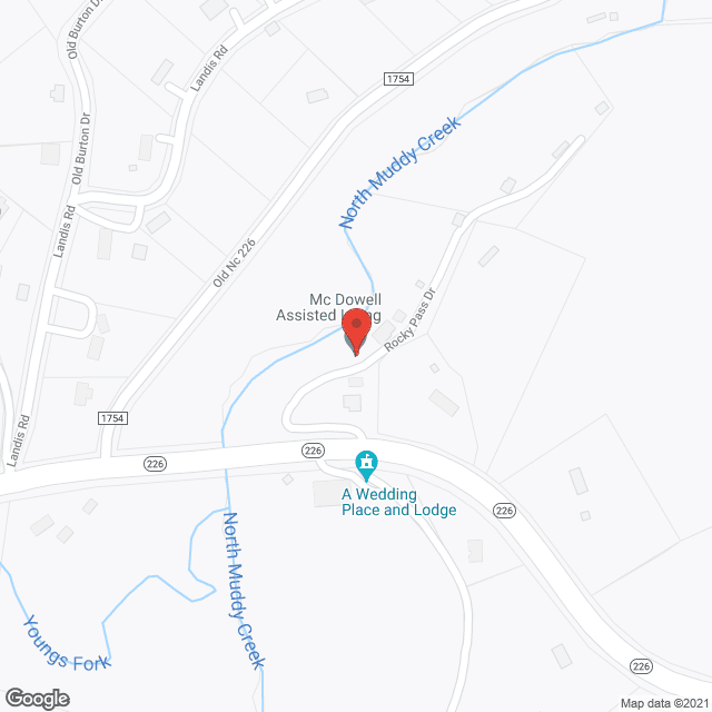 Map of the neighborhood around McDowell Assisted Living