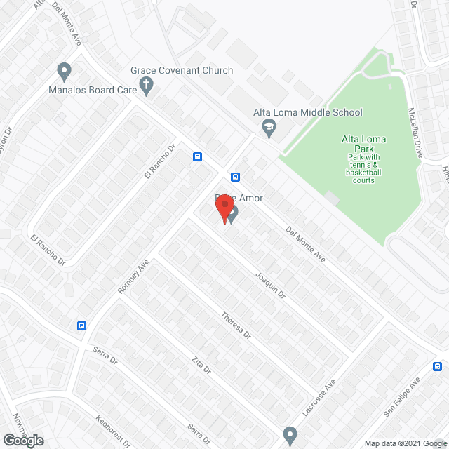 Map of the neighborhood around Bel Amor IV