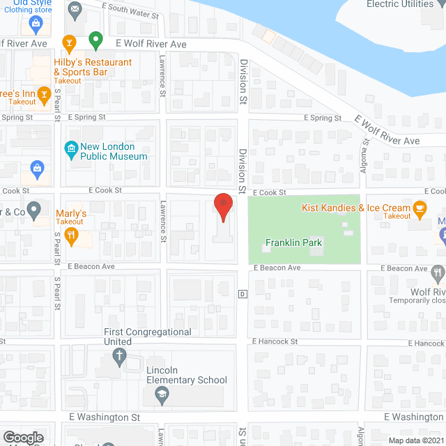 Map of the neighborhood around Franklin Park Apartments