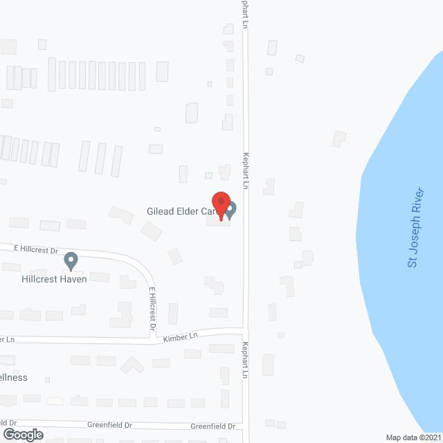 Map of the neighborhood around Kephart Cottage