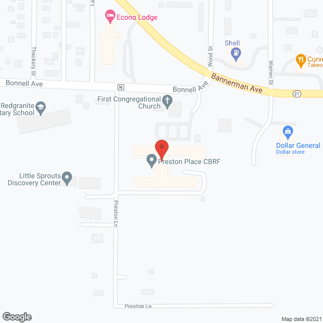 Map of the neighborhood around Preston Place RCAC