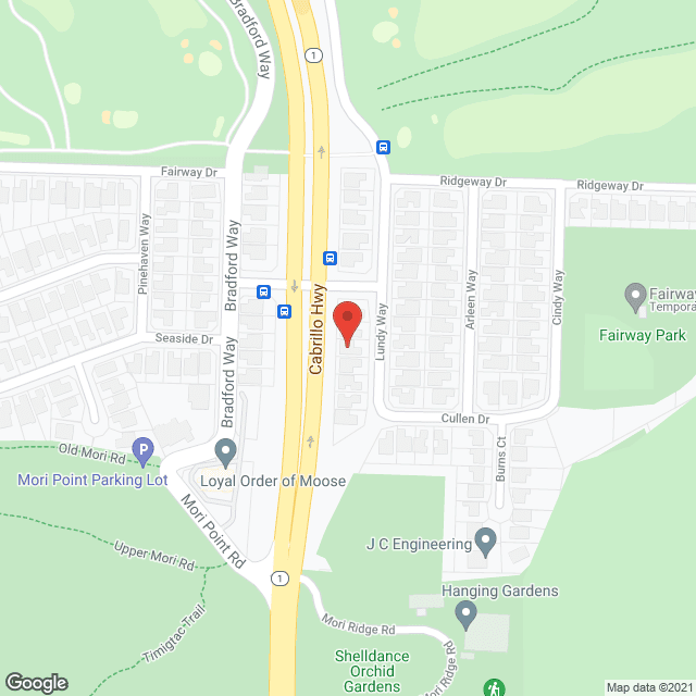 Map of the neighborhood around Oceanside Board and Care II