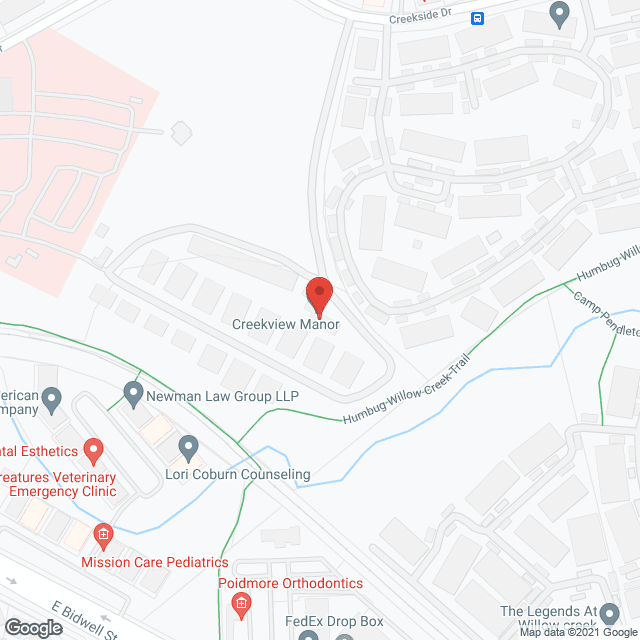 Map of the neighborhood around Creekview Manor