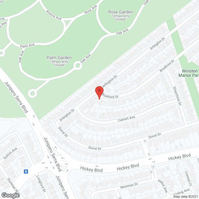 Map of the neighborhood around Bradford Home