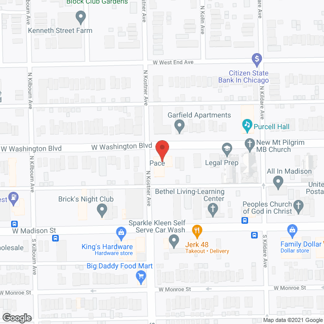 Map of the neighborhood around PACE Senior Residence