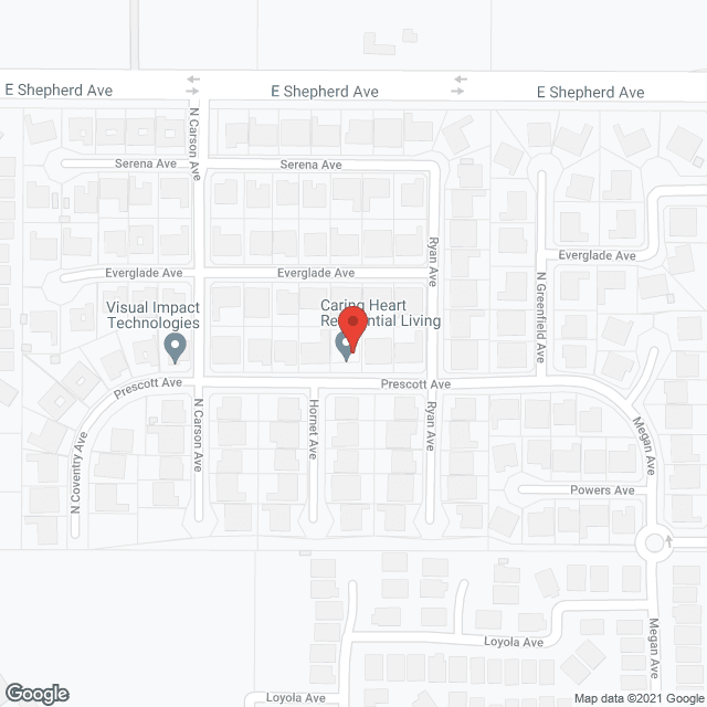 Map of the neighborhood around Caring Heart Residential Care - Buchanan
