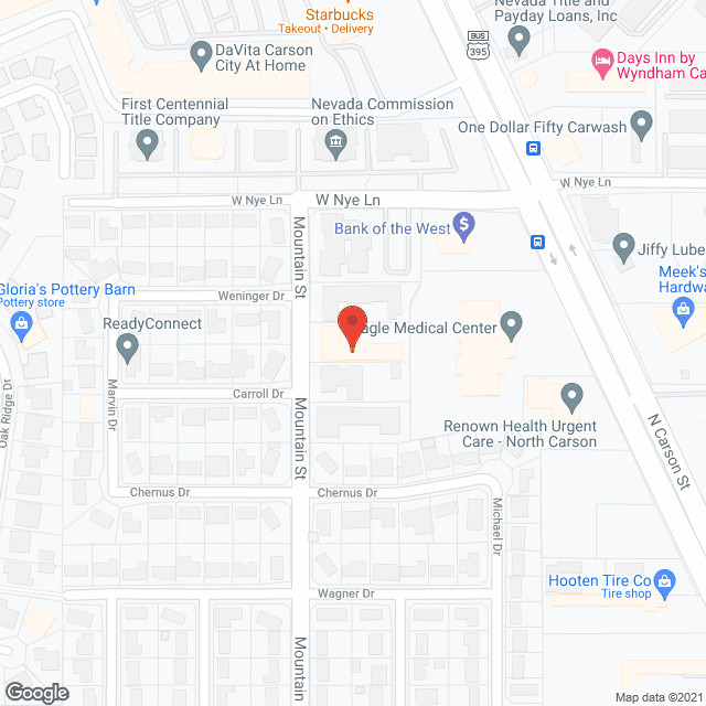 Map of the neighborhood around Mountain Springs Senior Care