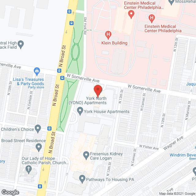 Map of the neighborhood around North York Apartments