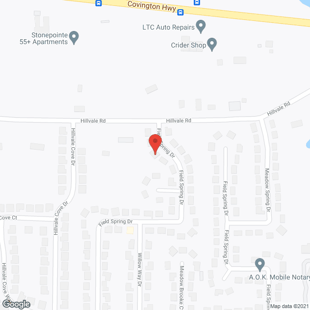 Map of the neighborhood around Candler Ridge II