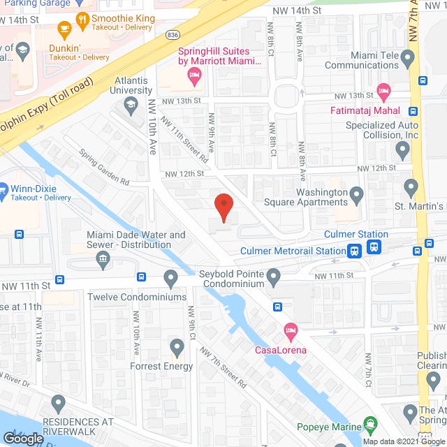 Map of the neighborhood around Helen M. Sawyer Plaza