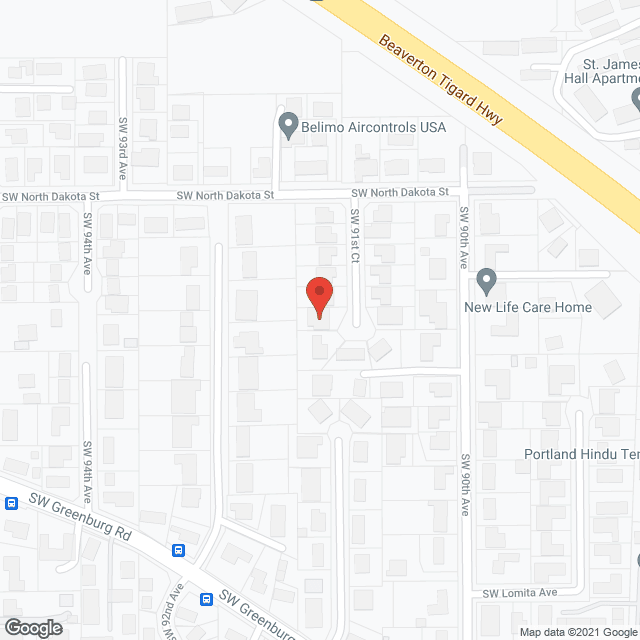 Map of the neighborhood around House of Aura