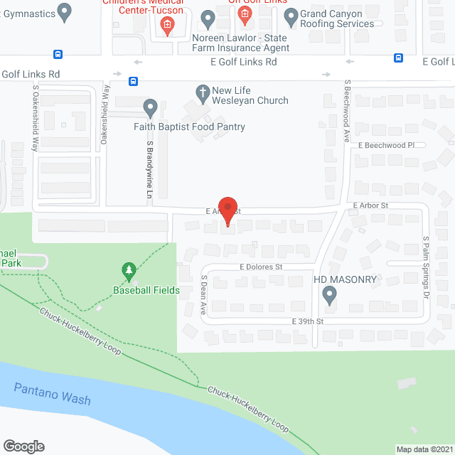 Map of the neighborhood around Our Place - Arbor