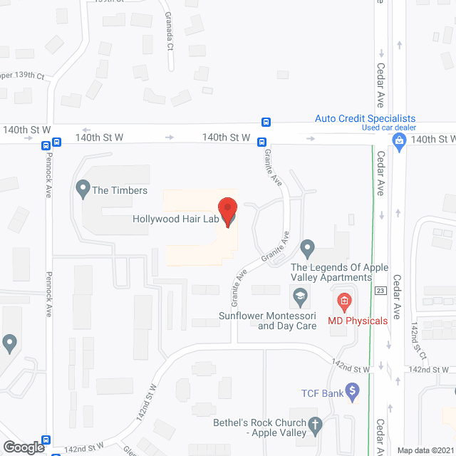 Map of the neighborhood around Summerhill of Apple Valley/Co-Op