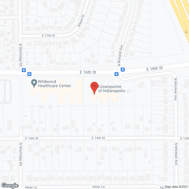 Map of the neighborhood around Crown Pointe Indianapolis