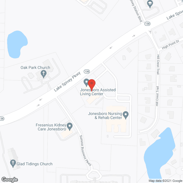 Map of the neighborhood around Jonesboro Assisted Living Center