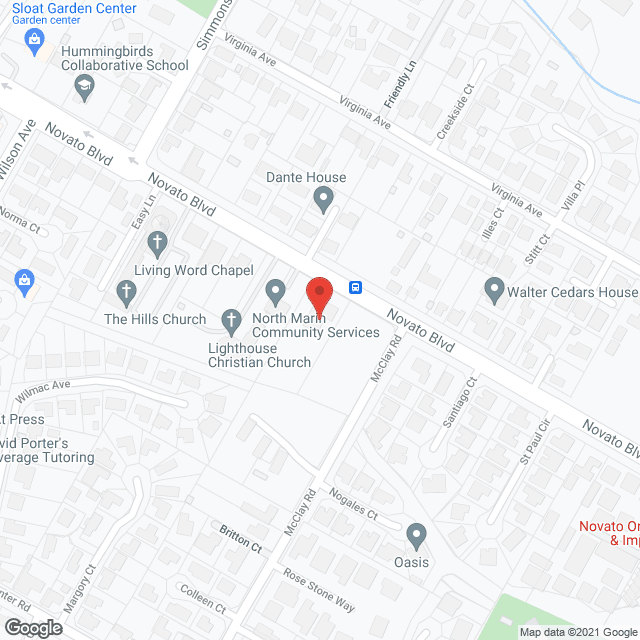 Map of the neighborhood around Senior Access