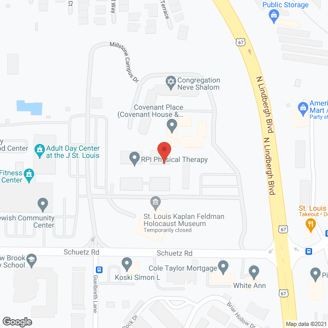 Map of the neighborhood around Covenant House/CHAI Apartments