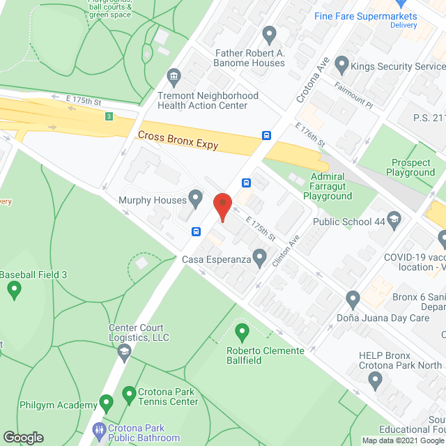 Map of the neighborhood around Vista Ridge of The Bronx