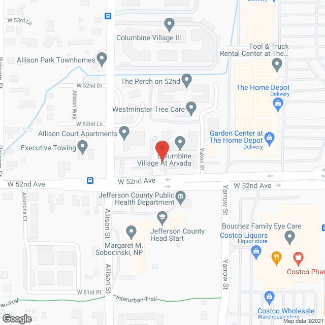 Columbine Village at Arvada in google map