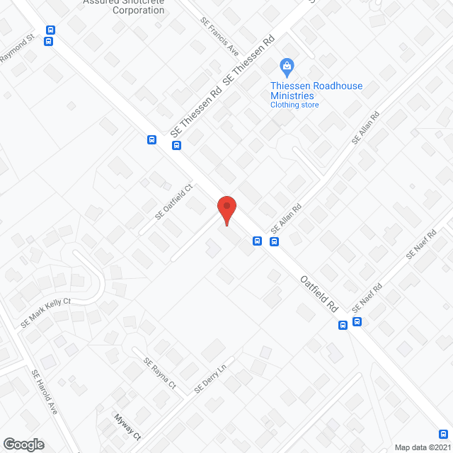 Map of the neighborhood around Hillview Adult Care Home