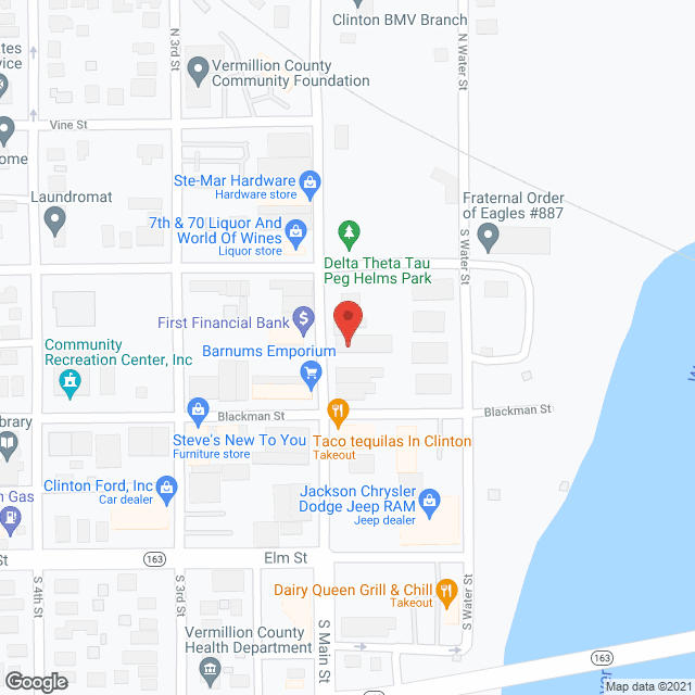 Map of the neighborhood around Rivers Edge Apartments