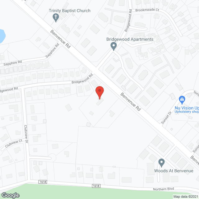 Map of the neighborhood around Happy Hearts