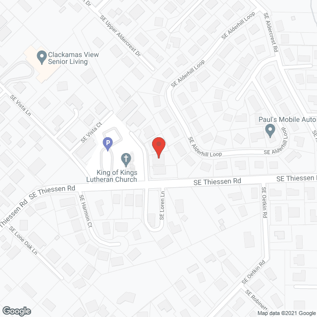Map of the neighborhood around Thiessen Heights Home Care