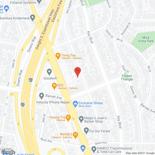 Map of the neighborhood around Grace Homes