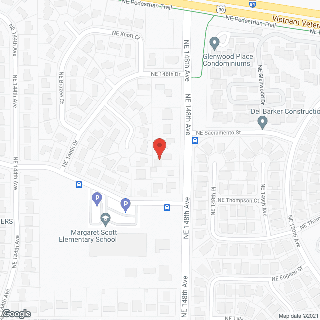 Map of the neighborhood around Banica Adult Care Home