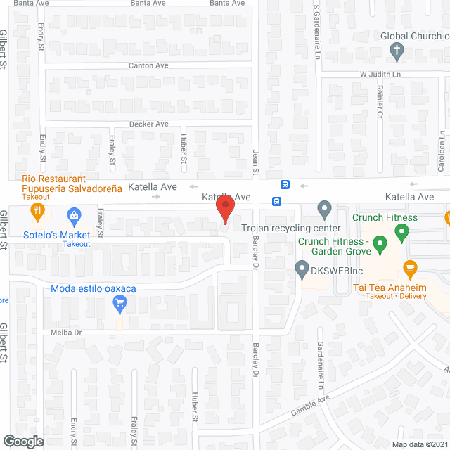 Map of the neighborhood around Alrose Villa