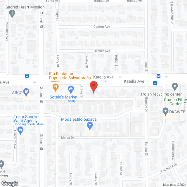 Map of the neighborhood around Golden Heart Manor