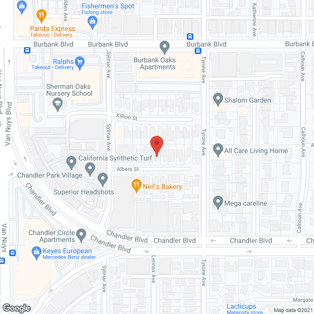Map of the neighborhood around Sherman Oaks Gardens II