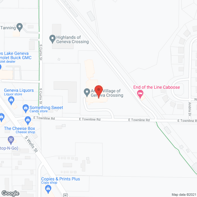 Map of the neighborhood around Arbor Village of Geneva Crossing
