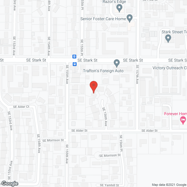 Map of the neighborhood around Octavias Foster Care