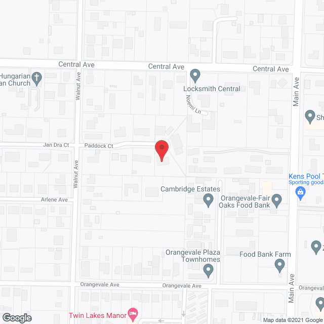 Map of the neighborhood around The Holly House