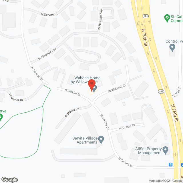 Map of the neighborhood around Wabash Home