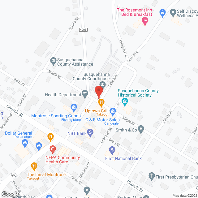 Map of the neighborhood around Country Living