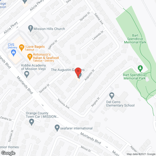Map of the neighborhood around Augustin Gardens