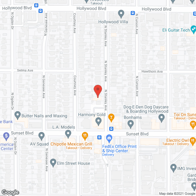 Map of the neighborhood around Raya's Paradise