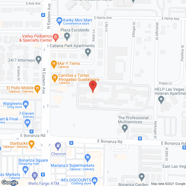 Map of the neighborhood around Mc Knight Senior Village